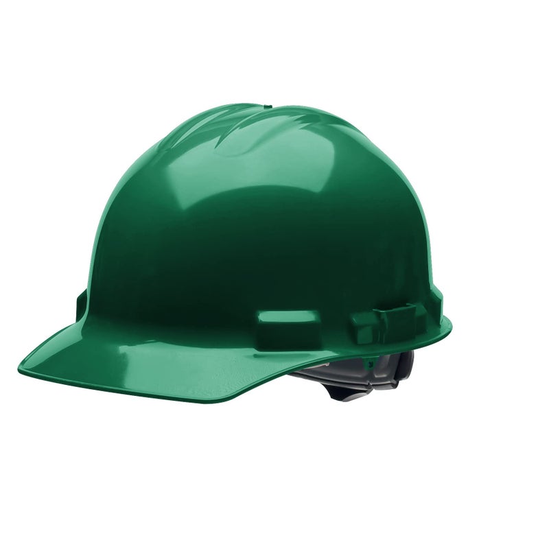Cordova H24R9 Hard Hat, Cap-Style, 4-Point Ratchet Suspension, Class E and G, OSHA Work-Compliant, Protection for Construction, Remodelling, Forest Green - Image 1